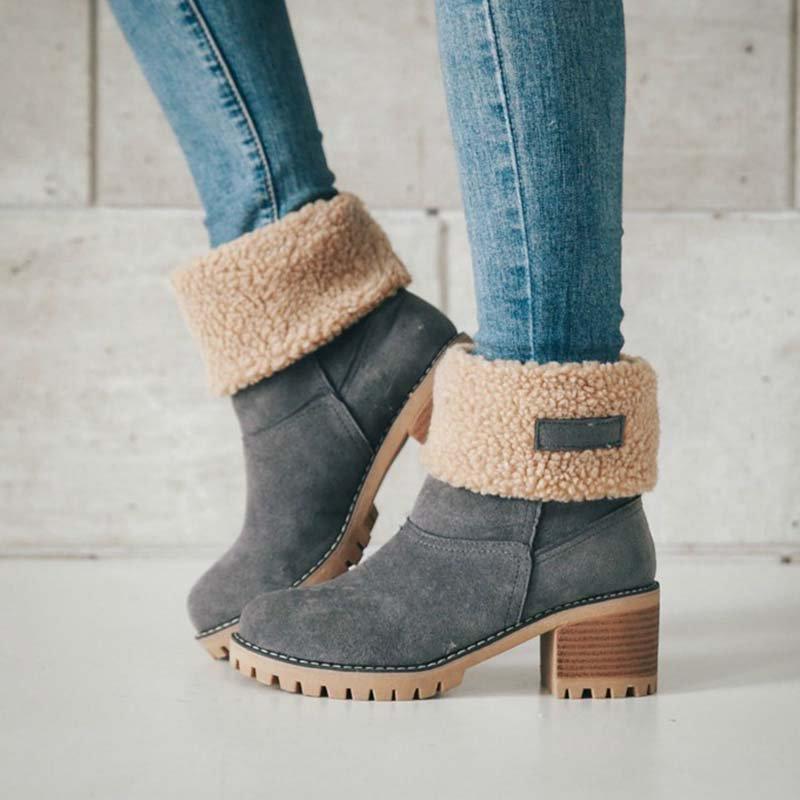 Fashion Plain Floss Winter Snow Boots