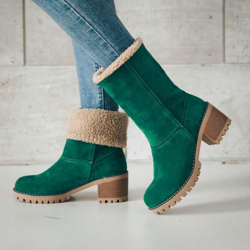 Fashion Plain Floss Winter Snow Boots