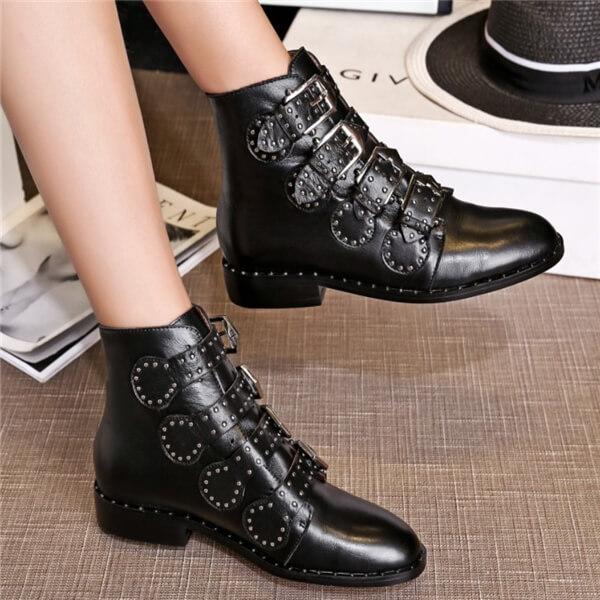 Fashion Classics Rivet Sharp Head Short Boots