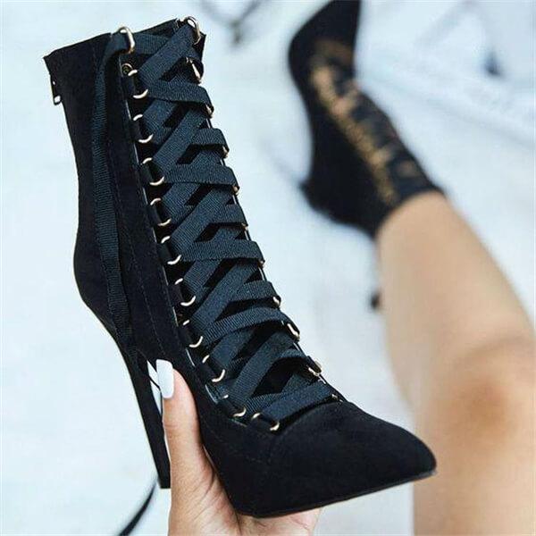 Fashion Sharp Head High Heel Short Boots