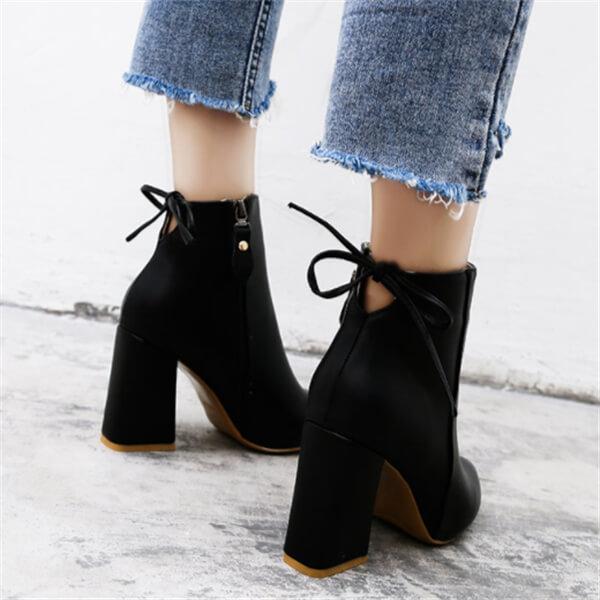 Fashion Thick With Pointed Toe In Martin Boots