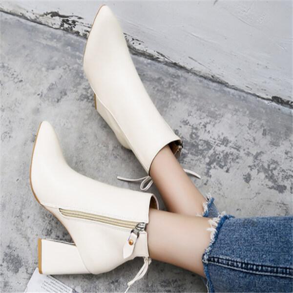 Fashion Thick With Pointed Toe In Martin Boots