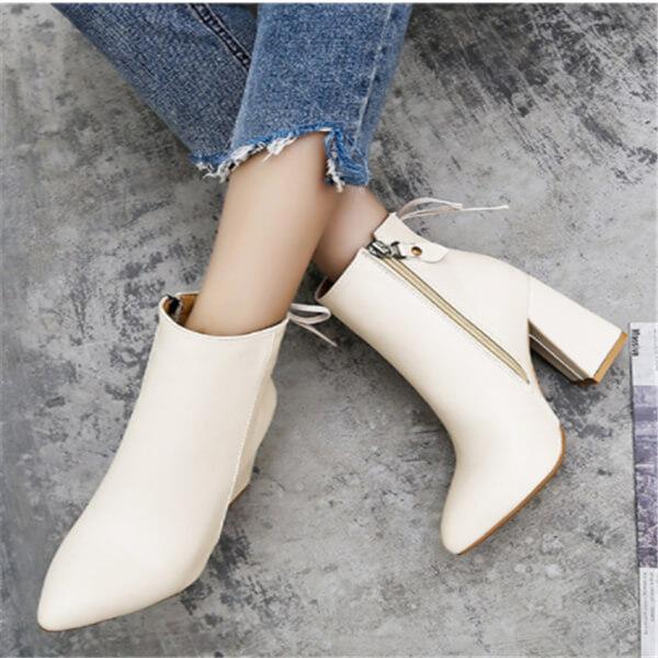 Fashion Thick With Pointed Toe In Martin Boots