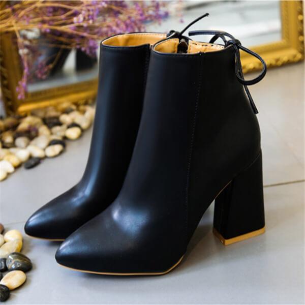 Fashion Thick With Pointed Toe In Martin Boots