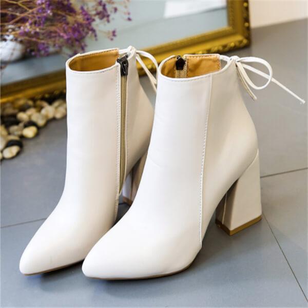 Fashion Thick With Pointed Toe In Martin Boots