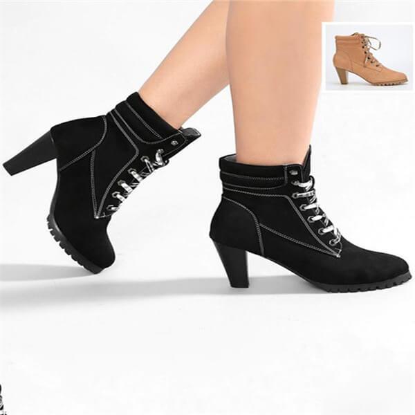 Fashion thick heeled high heel  short boots