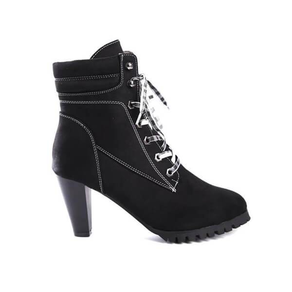 Fashion thick heeled high heel  short boots