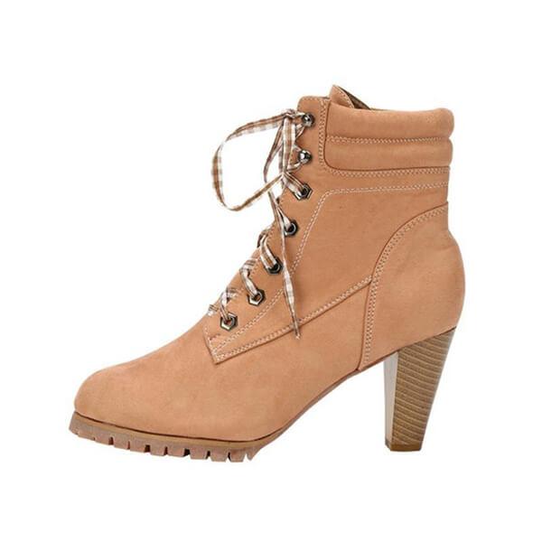 Fashion thick heeled high heel  short boots