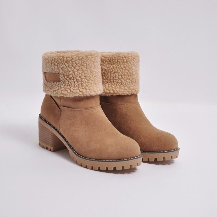 Fashion Plain Floss Winter Snow Boots