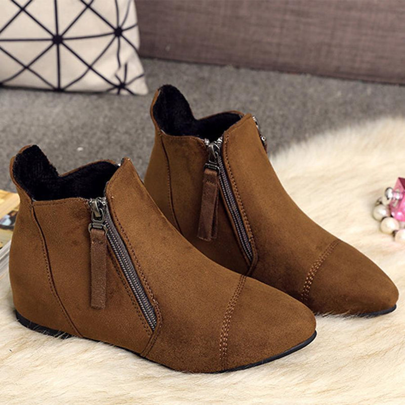 Plain  Invisible  High Heeled  Point Toe  Casual Outdoor  Ankle Ankle Boots