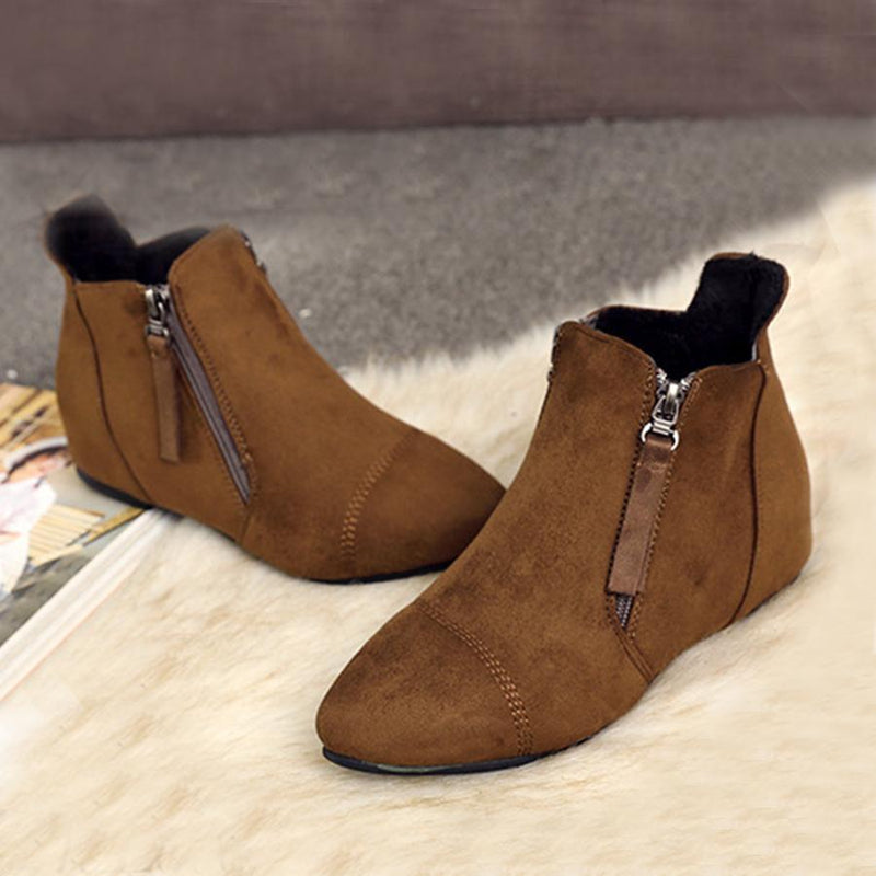 Plain  Invisible  High Heeled  Point Toe  Casual Outdoor  Ankle Ankle Boots