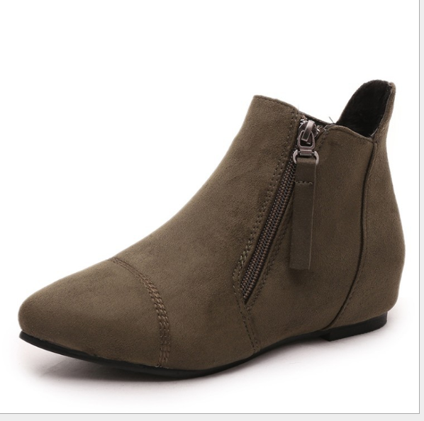 Plain  Invisible  High Heeled  Point Toe  Casual Outdoor  Ankle Ankle Boots