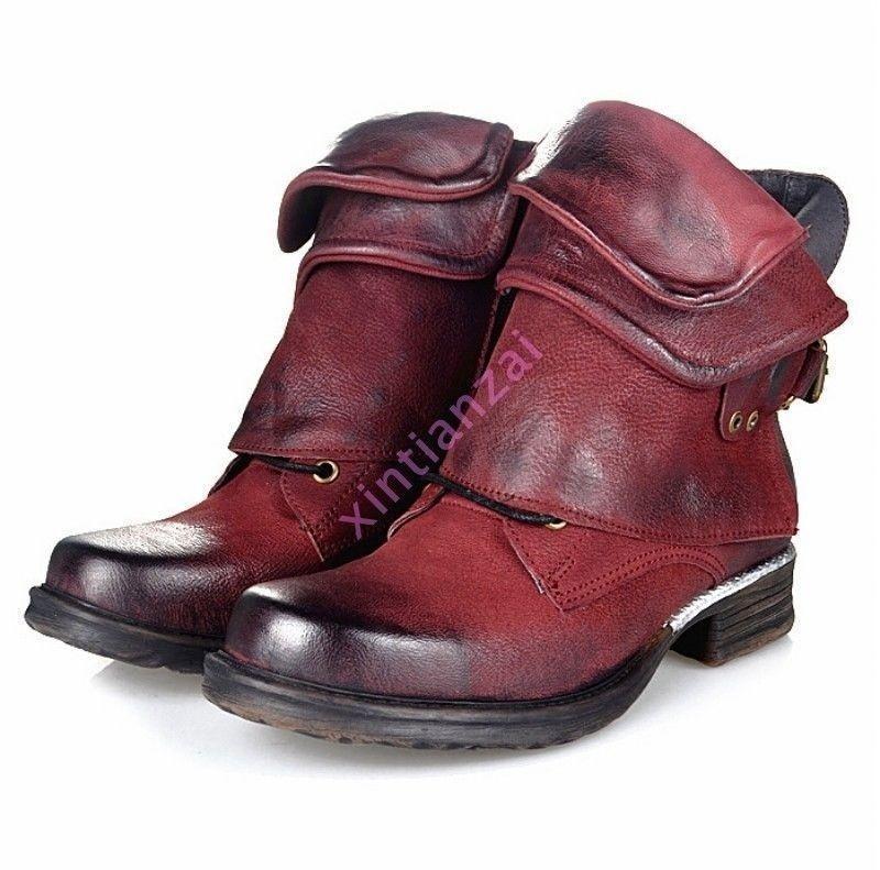 Stylish Women Retro Artificial PU Side Zipper Boots