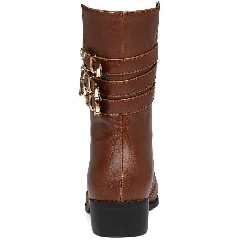 Fashion Retro Leather Short Boots