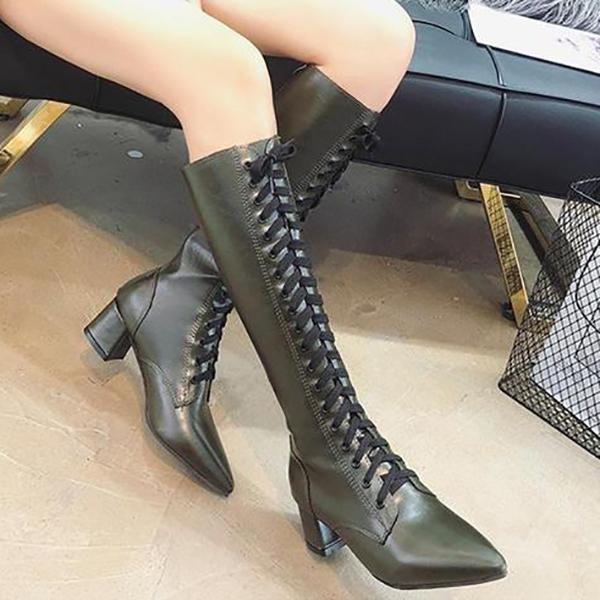 Chic Women's Boots With Lace Long Boots