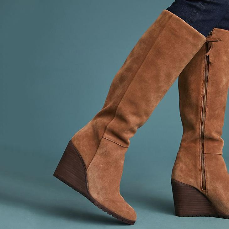 Fashion High Heel Women Winter Suede Boots