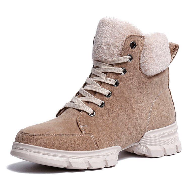 Ins Thicken Sole Strappy Cotton Padded High-Top Shoes