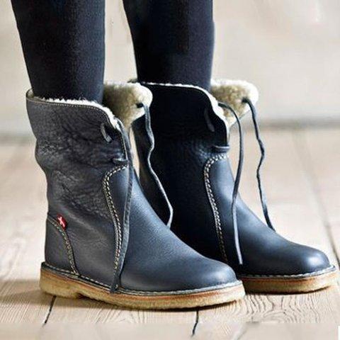 Fashion Wild Style Leather Warm Boots