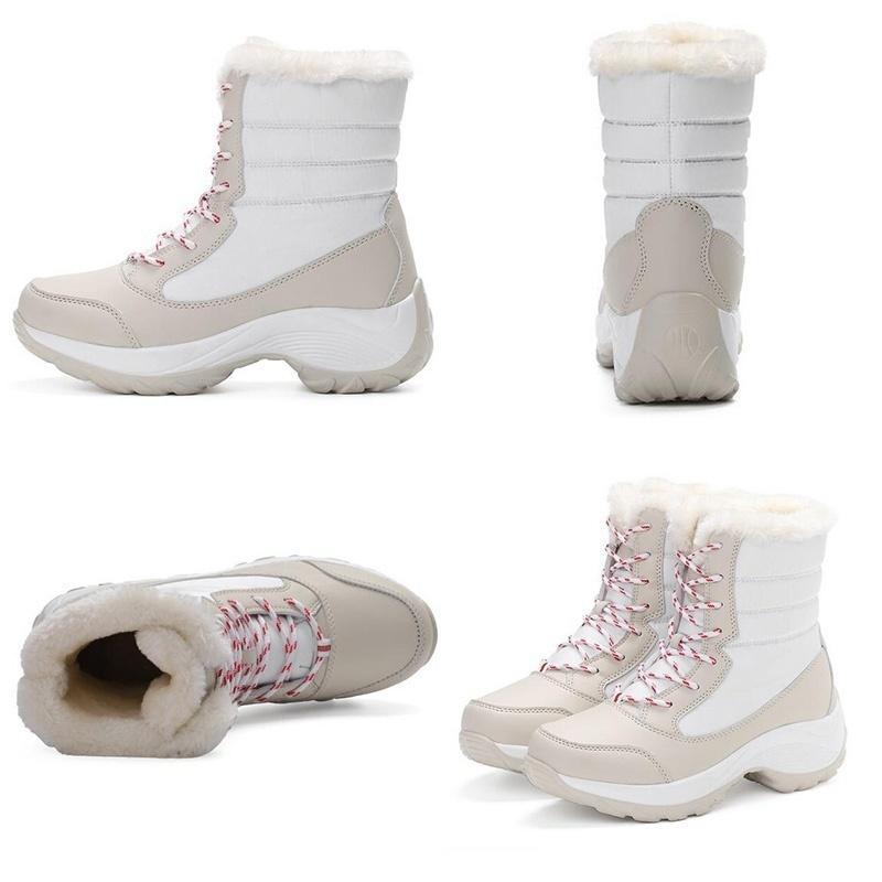 Lace-Up Waterproof Snow Boots Women's Tide Cotton Shoes