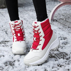 Lace-Up Waterproof Snow Boots Women's Tide Cotton Shoes