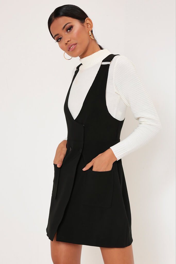 Black Pinafore Dress