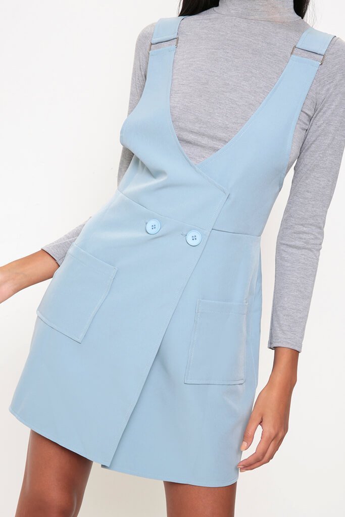 Denim Blue Pinafore Dress