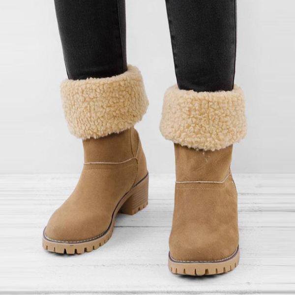 Fashion Plain Floss Winter Snow Boots