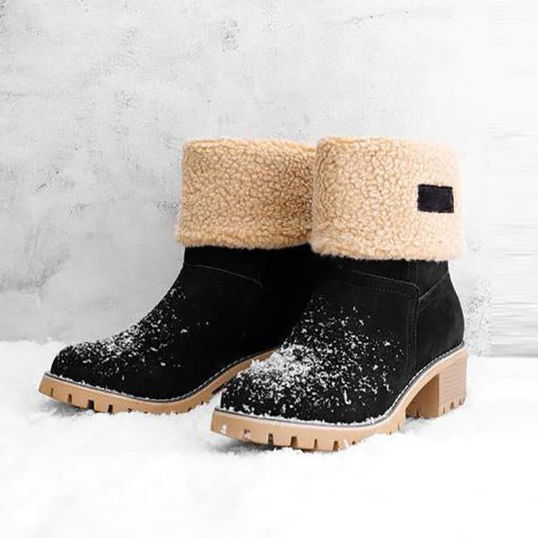 Fashion Plain Floss Winter Snow Boots