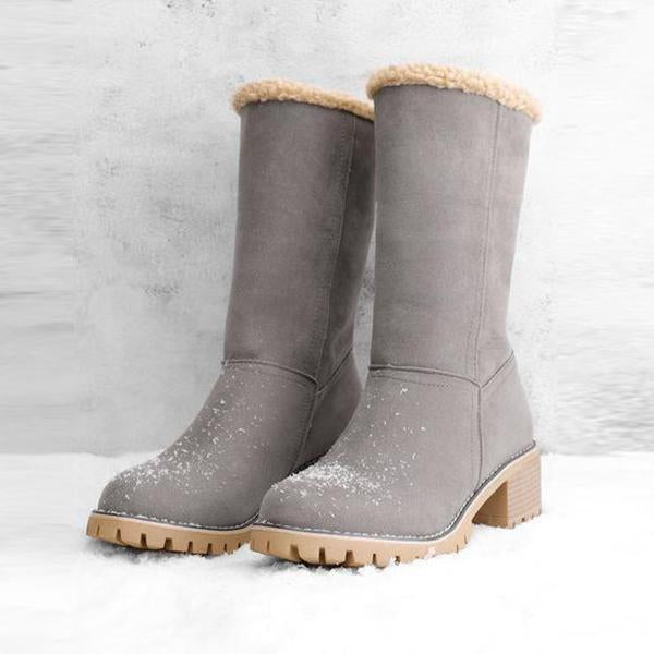 Fashion Plain Floss Winter Snow Boots