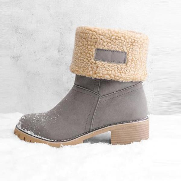 Fashion Plain Floss Winter Snow Boots