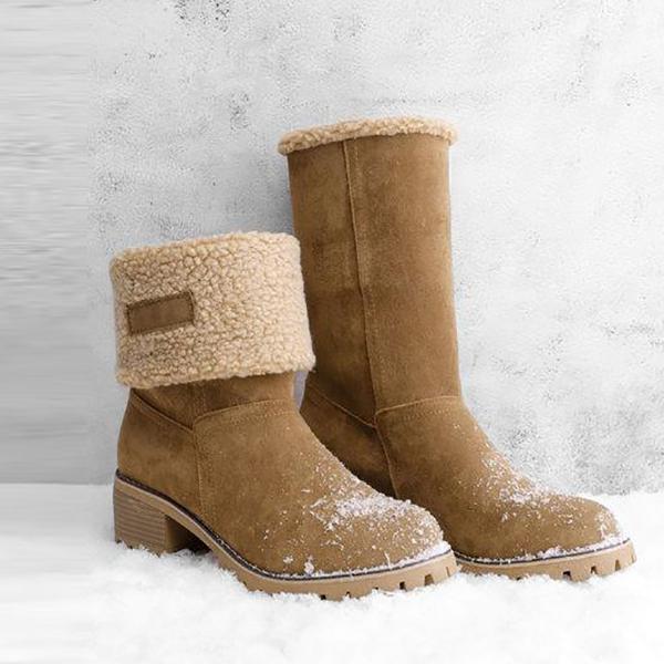 Fashion Plain Floss Winter Snow Boots