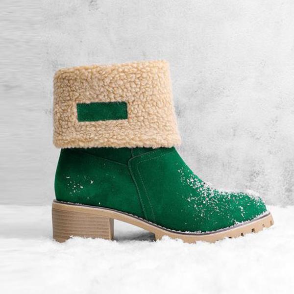 Fashion Plain Floss Winter Snow Boots