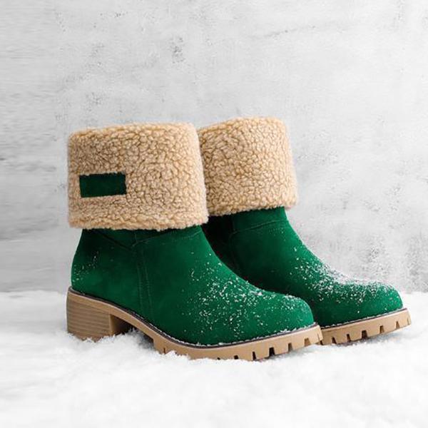 Fashion Plain Floss Winter Snow Boots