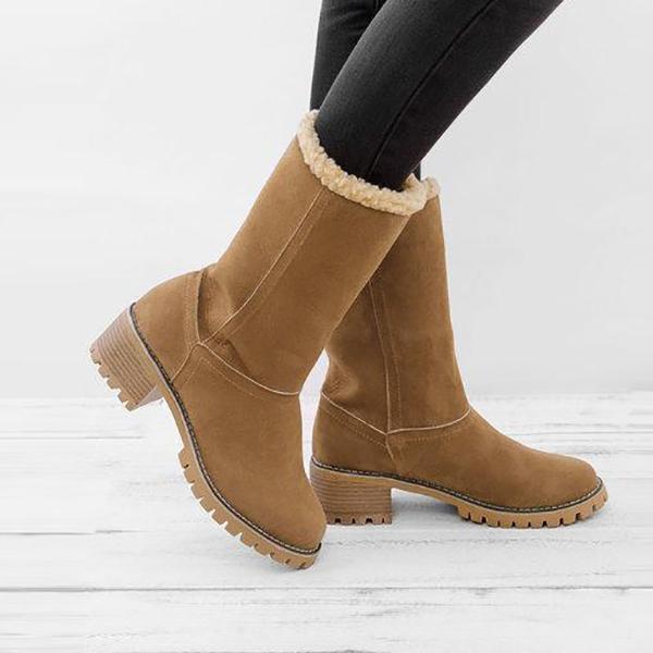 Fashion Plain Floss Winter Snow Boots