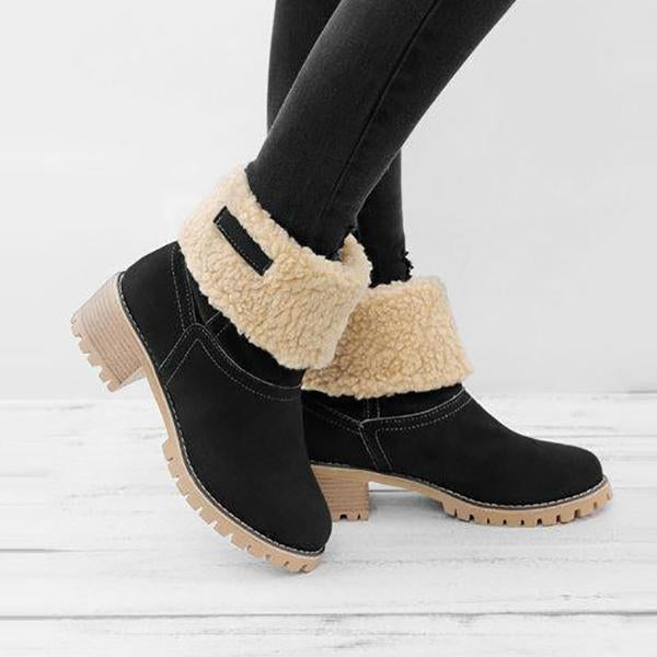 Fashion Plain Floss Winter Snow Boots